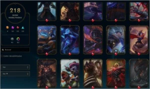 3115 RP, FULL Eternos, Criada em 2013, Main Riven, 218 Skins - League of Legends LOL