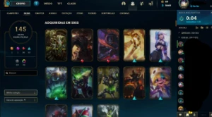 Conta League of legends desde a s3, lvl 573, 145 skins LOL