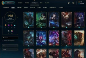 Conta League of legends plat 4 198 skins icones season 2 LOL