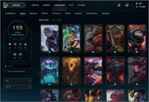 Conta League of legends plat 4 198 skins icones season 2 LOL