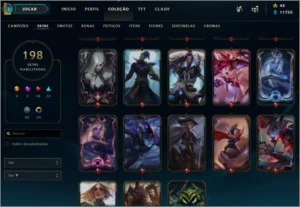 Conta League of legends plat 4 198 skins icones season 2 LOL