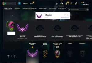Conta Mestre com 25 Champs e 1 Skin + 7 Fragmentos - League of Legends LOL