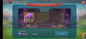 Conta lords mobile 340M de poder
