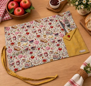Jogo Americano Individual com Bolso - 40 x 30 cm - Artesanato e Personalizados