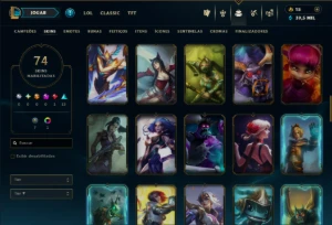 Unranked com 70 Champs e 74 Skins ( JG / TOP ) - League of Legends LOL