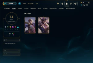 Unranked com 70 Champs e 74 Skins ( JG / TOP ) - League of Legends LOL