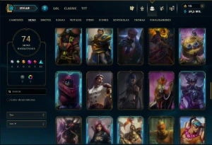 Unranked com 70 Champs e 74 Skins ( JG / TOP ) - League of Legends LOL