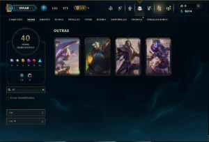 Unranked com 90 Champs e 40 Skins - League of Legends LOL