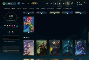 Unranked com 90 Champs e 40 Skins - League of Legends LOL