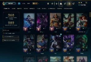 Unranked com 105 Champs e 76 Skins ( ADC / SUP ) - League of Legends LOL