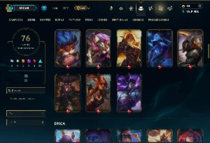 Unranked com 105 Champs e 76 Skins ( ADC / SUP ) - League of Legends LOL