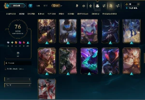 Unranked com 105 Champs e 76 Skins ( ADC / SUP ) - League of Legends LOL