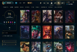 Unranked com 105 Champs e 76 Skins ( ADC / SUP ) - League of Legends LOL