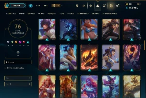 Unranked com 105 Champs e 76 Skins ( ADC / SUP ) - League of Legends LOL