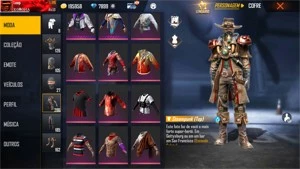 CONTA FREE FIRE COM PRIMEIRO PASSE , CONTA COMPLETA!!