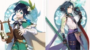 VENTI + XIAO + QIQI + ESPADÃO ORGULHO CELESTIAL [AR43] - Genshin Impact