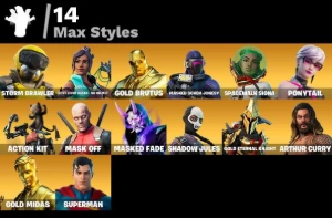 Conta Fortnite 74 Skins/ Gold Midas /Fireworks/ Dark Rex / M