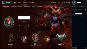 CONTA LOL LV 40 - 122 CHAMPS - 82 SKINS - PRATA V - League of Legends