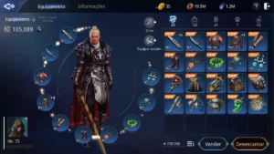 Guerreiro, 73 Lvl, 105K Poder, Pets Epicos, Gemas Epicas - MIR4