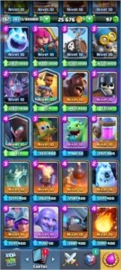 Clash royale conta nível 12, bem upada, todas as cartas