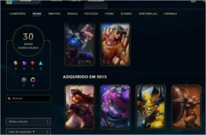 Vendo conta platina lol +100 champ e 30 skins - League of Legends