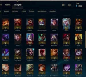 Vendo conta platina lol +100 champ e 30 skins - League of Legends