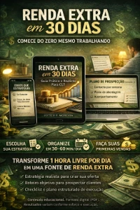 Renda Extra em 30 Dias – Comece do Zero Mesmo Trabalhando - eBooks
