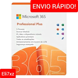 Office 365 - Licença Vitalícia - 1TB - 5 Dispositivos - Softwares e Licenças
