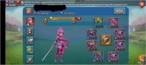 Conta lords mobile t4 e pacto 4 liberado  poder atual 271M