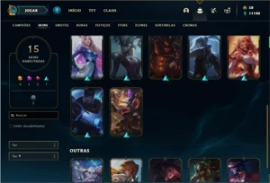 Conta Unranked com 52 champs e 14 Skins - League of Legends LOL