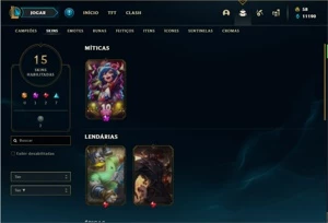 Conta Unranked com 52 champs e 14 Skins - League of Legends LOL