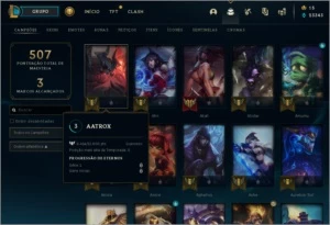conta lol platina lv 333 todos os champion - League of Legends