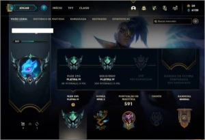 Conta platina 4 com TODOS os champs e 414 skins + RARA - League of Legends LOL
