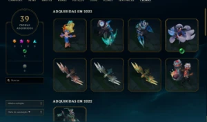 Conta De Lol Com 542 Skins, Esmeralda E Com Mmr Positivo - League of Legends