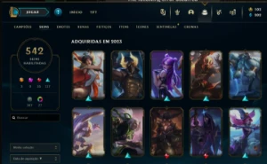 Conta De Lol Com 542 Skins, Esmeralda E Com Mmr Positivo - League of Legends