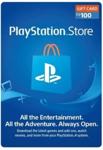 GIFT CARD PLAYSTATION STORE R$100 - Gift Cards