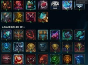 Conta top + de 320 skins all champs muitos anos de conta - League of Legends LOL
