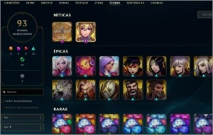 conta lol level 196, 70 skin e mmr bom gold 1 - League of Legends