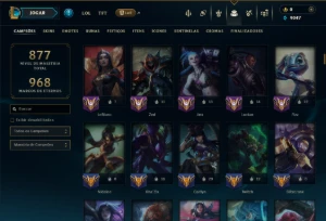 Prata 2 com TODOS os Champs e 247 Skins + Skins no Valorant - League of Legends LOL