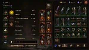 Diablo Immortal Necro 60(89), Combate 12317; Resso 1035!