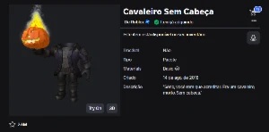 Conta Headless Sem Og / Roupas Masculinas / Nao Tem Korblox - Roblox