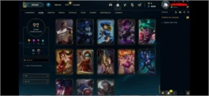 Conta League of Legends, Level 139, 92 Skins, 90 Champs LOL