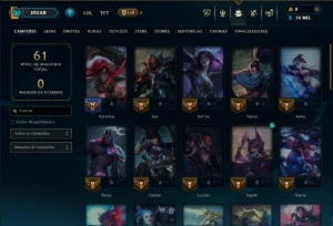 Platina 3 com 45 Champs e 8 Skins - League of Legends LOL