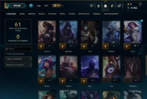 Platina 3 com 45 Champs e 8 Skins - League of Legends LOL