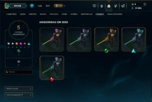 Platina 3 com 45 Champs e 8 Skins - League of Legends LOL