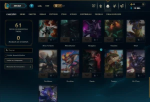 Platina 3 com 45 Champs e 8 Skins - League of Legends LOL