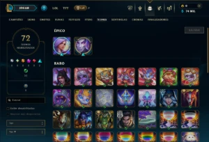 Platina 3 com 45 Champs e 8 Skins - League of Legends LOL