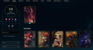 Conta League of Legends Full Acesso - 107 Champs e 48 Skins LOL