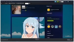 Conta CSGO Steam lvl10 Deslimitada AKCruzada - Counter Strike