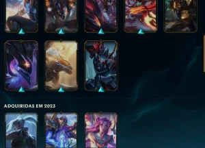 conta mono khazix atual master ex grao mestre com todas skin - League of Legends LOL